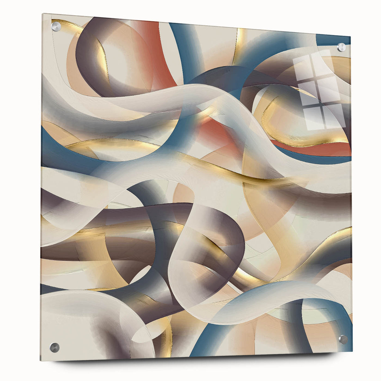 Ribbon Flow Elegance – Modern Abstract Canvas Prints for Interiors