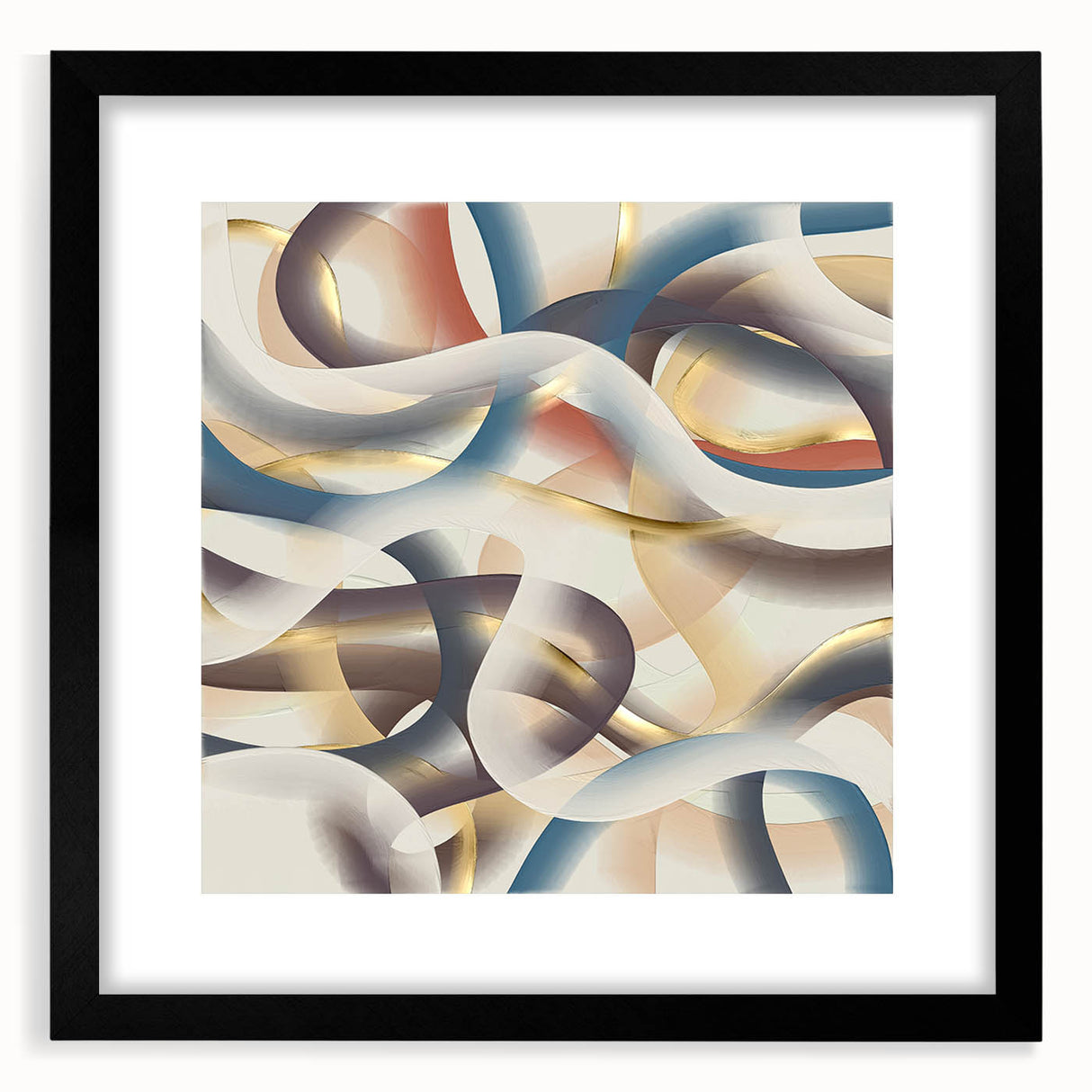 Ribbon Flow Elegance – Modern Abstract Canvas Prints for Interiors