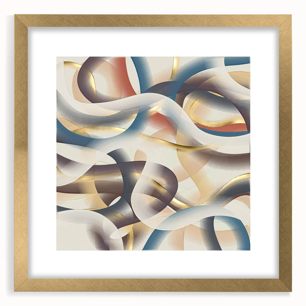 Ribbon Flow Elegance – Modern Abstract Canvas Prints for Interiors