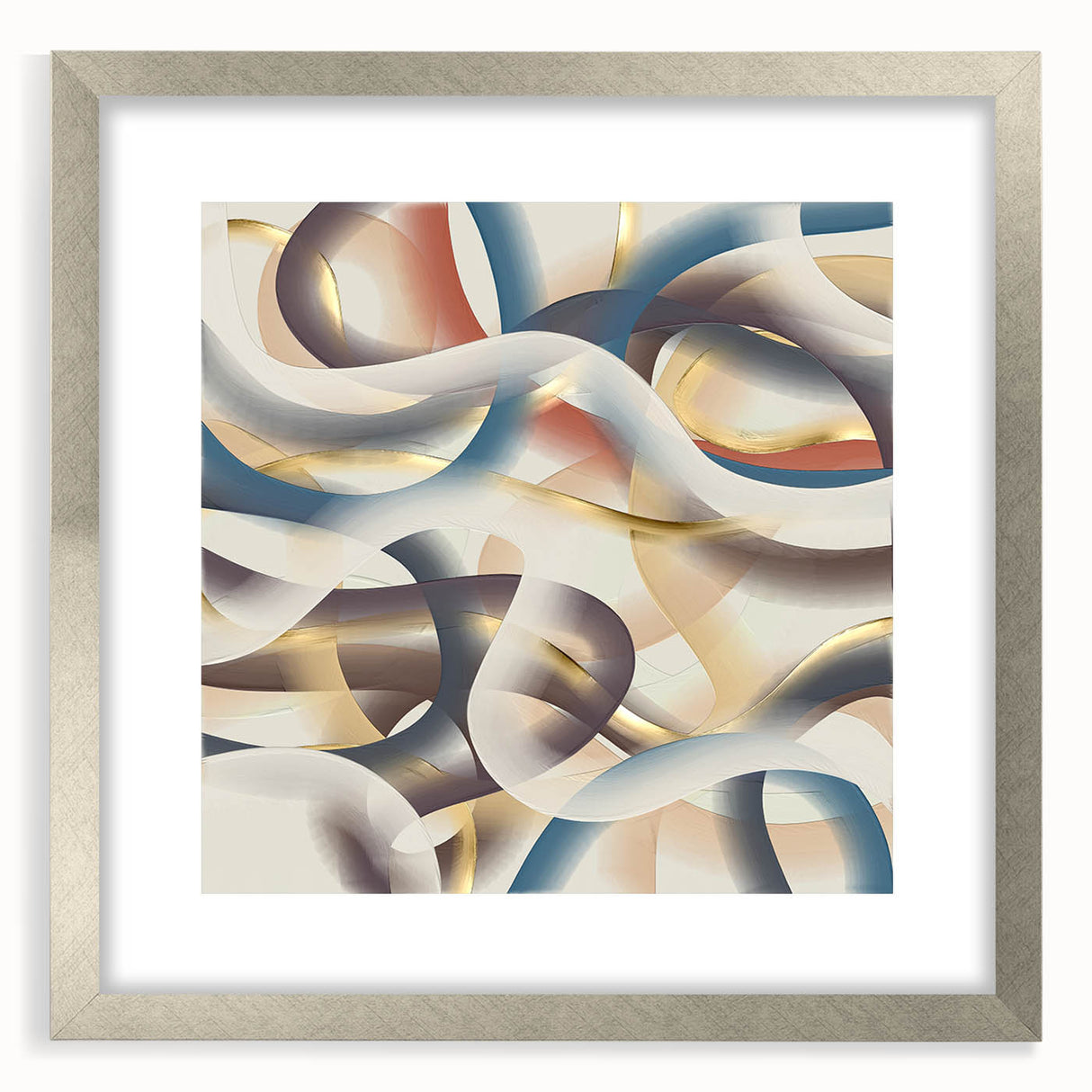 Ribbon Flow Elegance – Modern Abstract Canvas Prints for Interiors