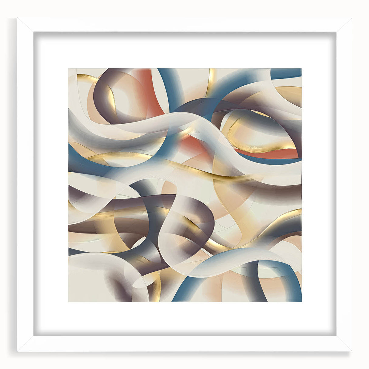 Ribbon Flow Elegance – Modern Abstract Canvas Prints for Interiors