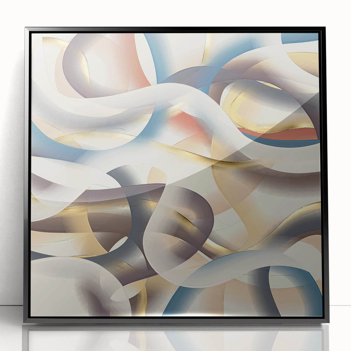 Ribbon Flow Elegance – Modern Abstract Canvas Prints for Interiors