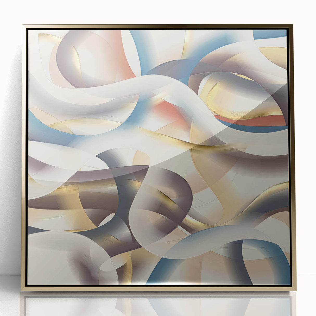Ribbon Flow Elegance – Modern Abstract Canvas Prints for Interiors