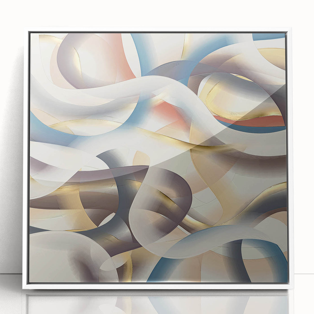 Ribbon Flow Elegance – Modern Abstract Canvas Prints for Interiors
