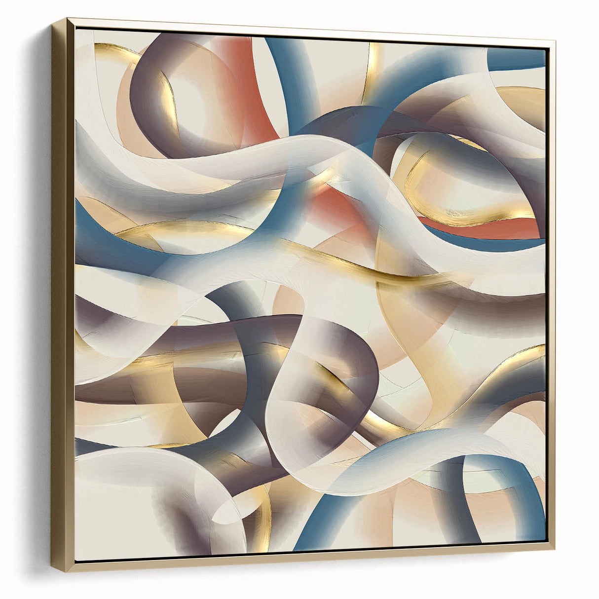 Ribbon Flow Elegance – Modern Abstract Canvas Prints for Interiors
