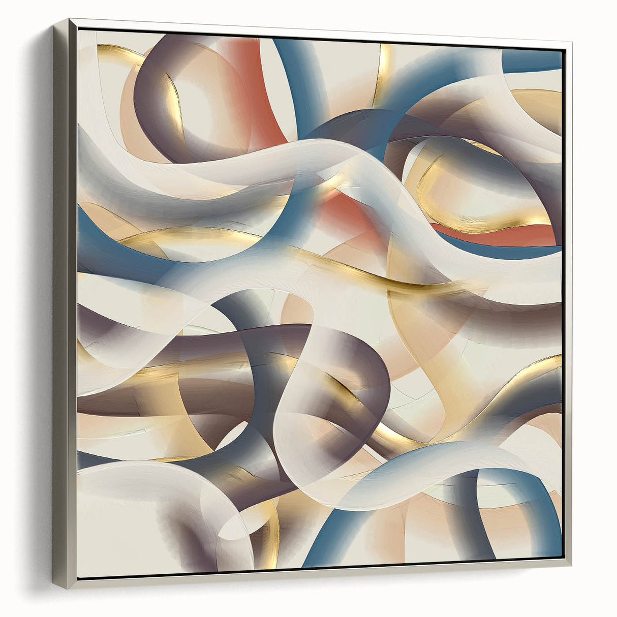 Ribbon Flow Elegance – Modern Abstract Canvas Prints for Interiors