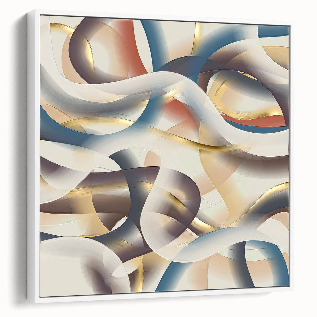Ribbon Flow Elegance – Modern Abstract Canvas Prints for Interiors