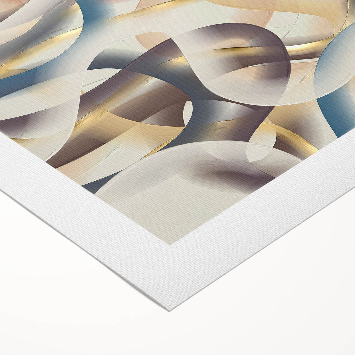 Ribbon Flow Elegance – Modern Abstract Canvas Prints for Interiors