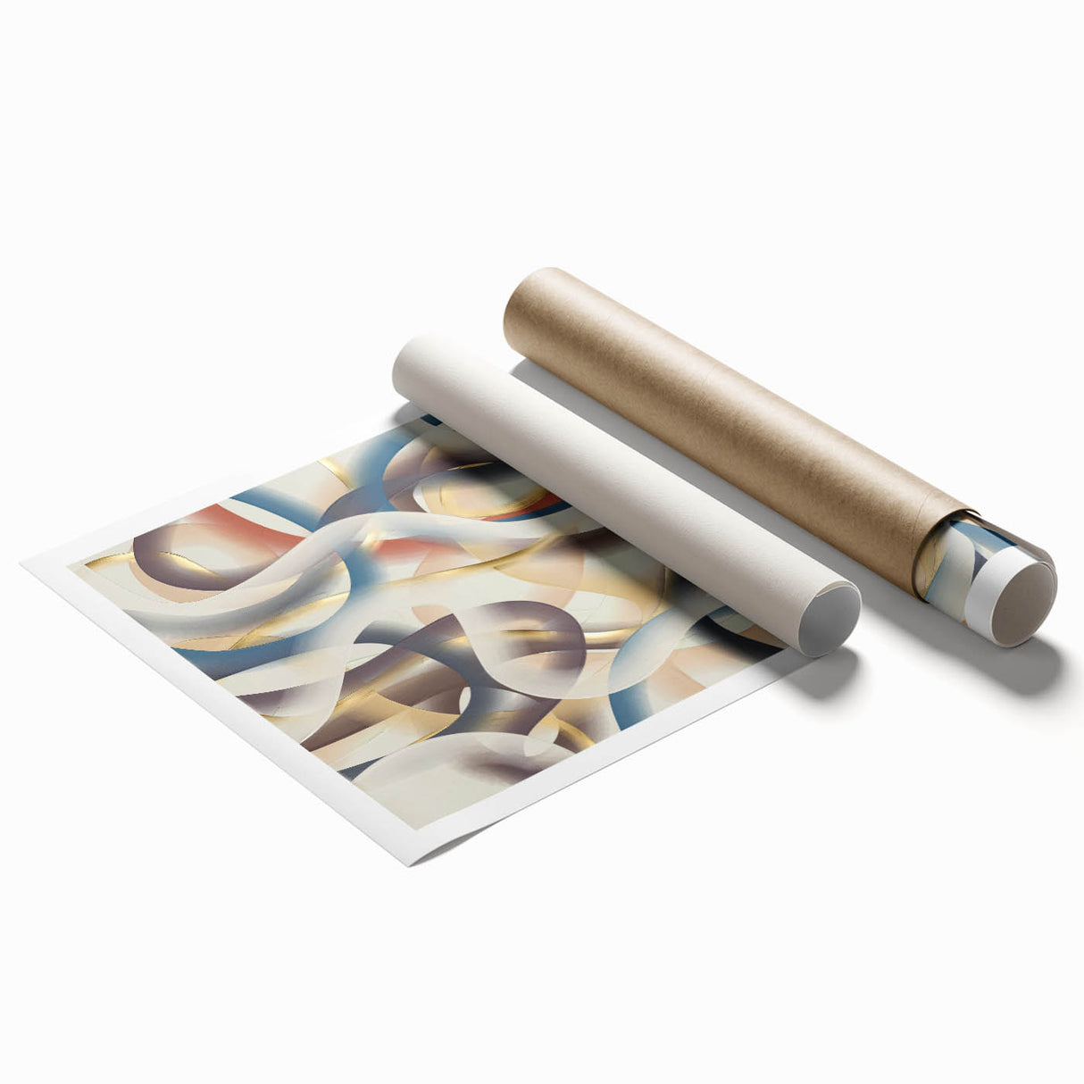 Ribbon Flow Elegance – Modern Abstract Canvas Prints for Interiors