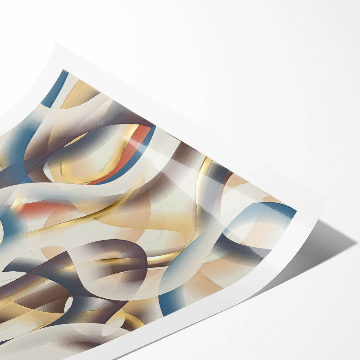 Ribbon Flow Elegance – Modern Abstract Canvas Prints for Interiors