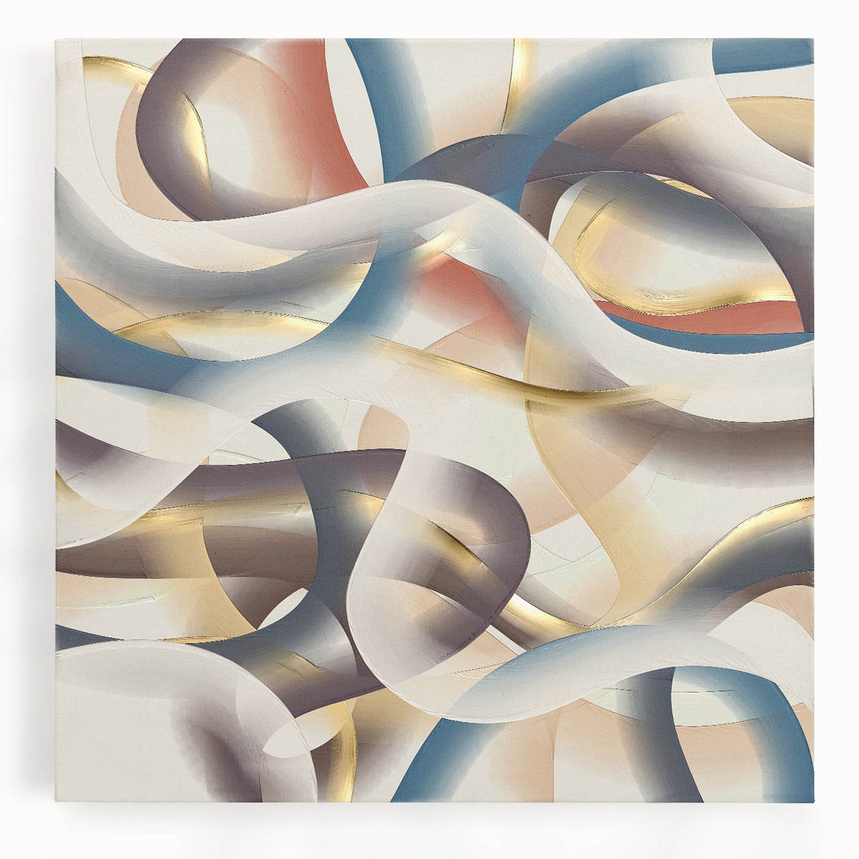 Ribbon Flow Elegance – Modern Abstract Canvas Prints for Interiors