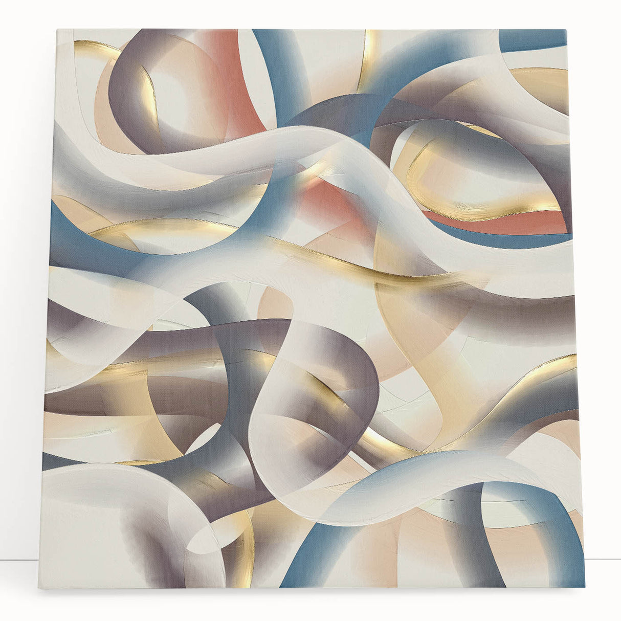 Ribbon Flow Elegance – Modern Abstract Canvas Prints for Interiors