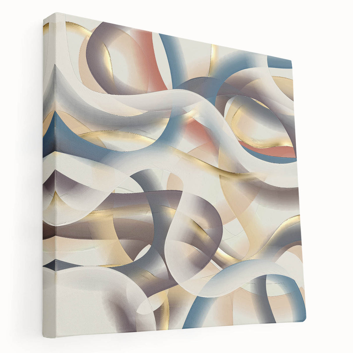 Ribbon Flow Elegance – Modern Abstract Canvas Prints for Interiors