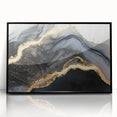 Luxury Abstract Wall Art – Black, Gray & Gold Stretched Canvas