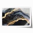 Luxury Abstract Wall Art – Black, Gray & Gold Stretched Canvas