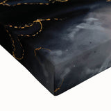 Luxury Abstract Wall Art – Black, Gray & Gold Stretched Canvas