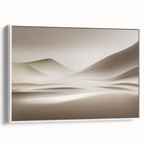 Minimalist Landscape Wall Art – Soft Beige Desert Dune Horizons