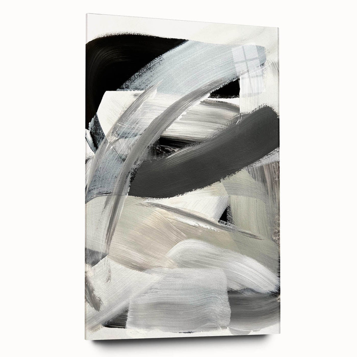 Moody Modern Wall Art – Contemporary Black & Gray Abstract Painting