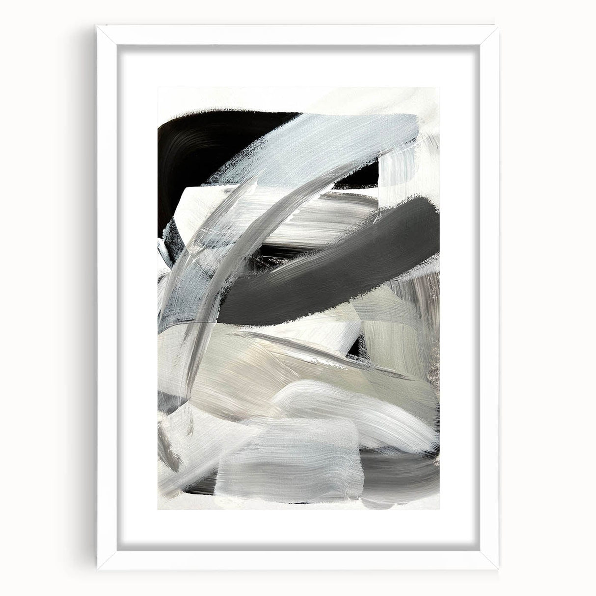 Moody Modern Wall Art – Contemporary Black & Gray Abstract Painting