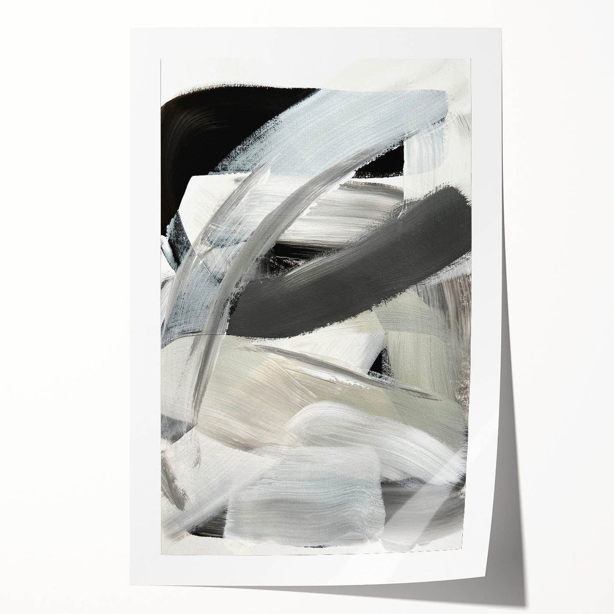 Moody Modern Wall Art – Contemporary Black & Gray Abstract Painting