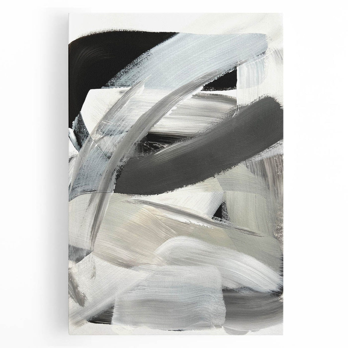 Moody Modern Wall Art – Contemporary Black & Gray Abstract Painting