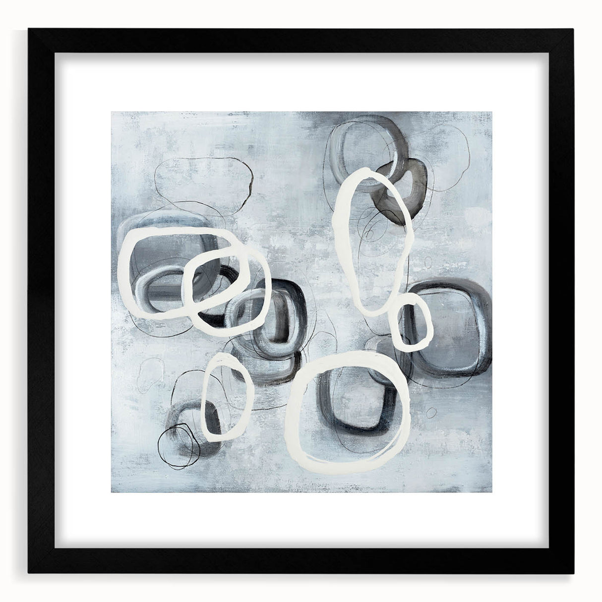 Modern Monochrome Wall Art – Abstract Geometric Design