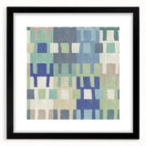 Modern Abstract Canvas Prints – Mint, Blue, and Beige Grid Art