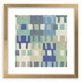 Modern Abstract Canvas Prints – Mint, Blue, and Beige Grid Art