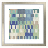 Modern Abstract Canvas Prints – Mint, Blue, and Beige Grid Art