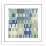 Modern Abstract Canvas Prints – Mint, Blue, and Beige Grid Art