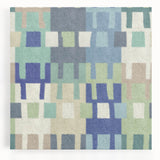 Modern Abstract Canvas Prints – Mint, Blue, and Beige Grid Art