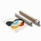 Abstract Fluid Canvas Art – Red, Blue & Orange Wave-Inspired Print