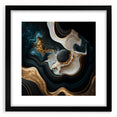 Exclusive Abstract Wall Decor – Black, Teal & Gold Luxury Art
