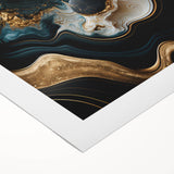 Exclusive Abstract Wall Decor – Black, Teal & Gold Luxury Art