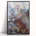 Earthen Harmony Abstracts – Moody Blue and Brown Modern Wall Art