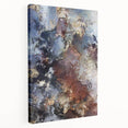 Earthen Harmony Abstracts – Moody Blue and Brown Modern Wall Art