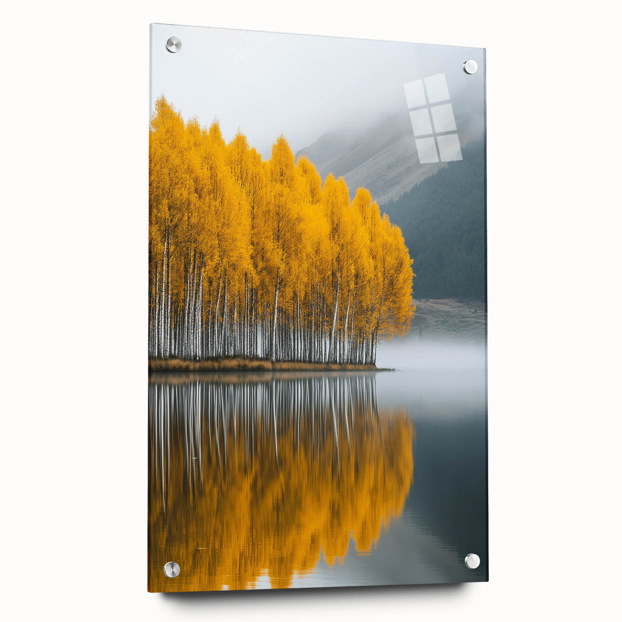 Golden Autumn Reflection – Forest & Landscape Art Prints