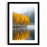 Golden Autumn Reflection – Forest & Landscape Art Prints
