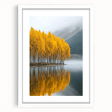 Golden Autumn Reflection – Forest & Landscape Art Prints