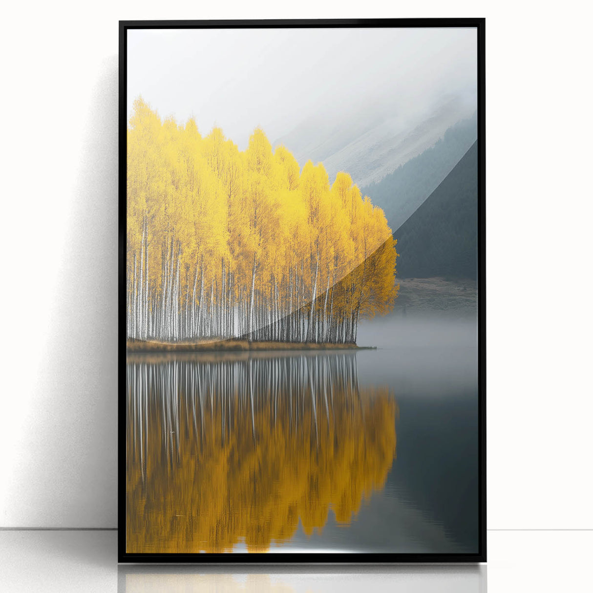 Golden Autumn Reflection – Forest & Landscape Art Prints