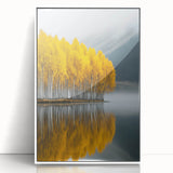 Golden Autumn Reflection – Forest & Landscape Art Prints