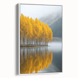Golden Autumn Reflection – Forest & Landscape Art Prints