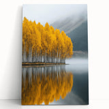 Golden Autumn Reflection – Forest & Landscape Art Prints