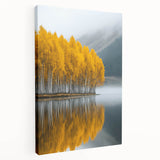 Golden Autumn Reflection – Forest & Landscape Art Prints