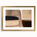 Modern Abstract Wall Art - Brown and Beige Geometric Print