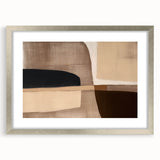 Modern Abstract Wall Art - Brown and Beige Geometric Print