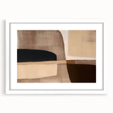 Modern Abstract Wall Art - Brown and Beige Geometric Print