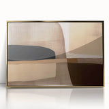 Modern Abstract Wall Art - Brown and Beige Geometric Print