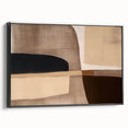Modern Abstract Wall Art - Brown and Beige Geometric Print