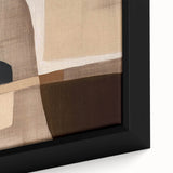 Modern Abstract Wall Art - Brown and Beige Geometric Print